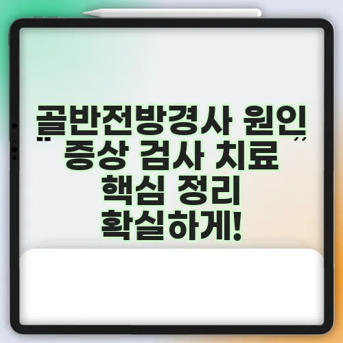 골반전방경사 원인 증상 검사 치료 핵심 정리 확실하게!