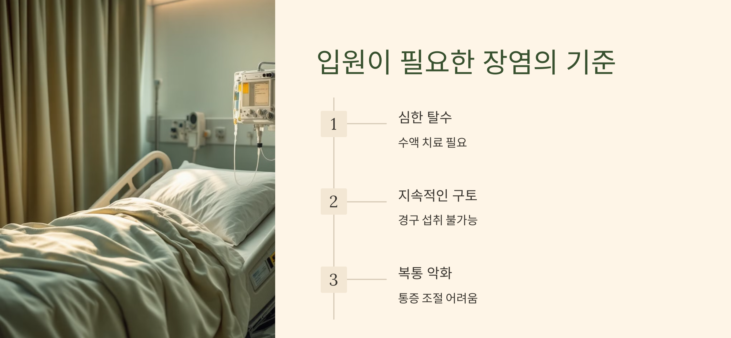 입원이 필요한 장염 사진