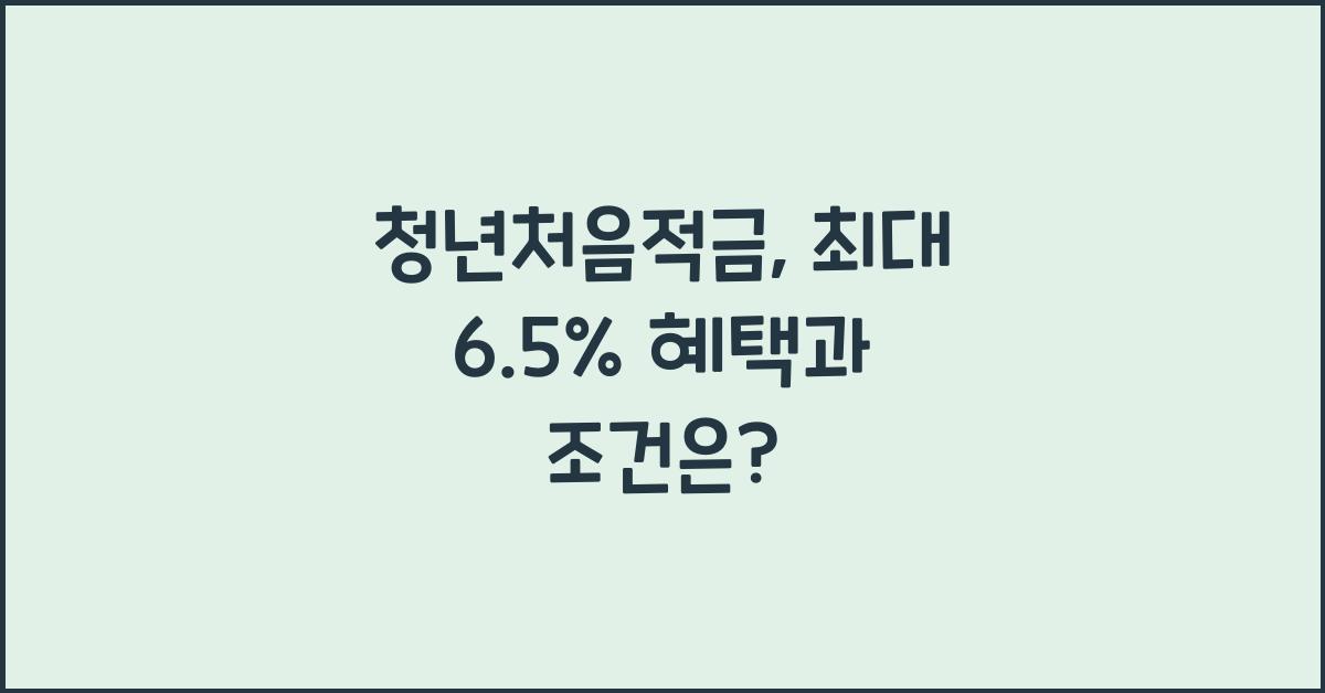 청년처음적금