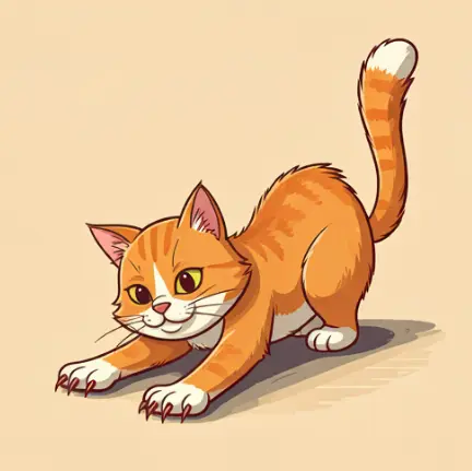 고양이가 바닥을 긁는 행동-1