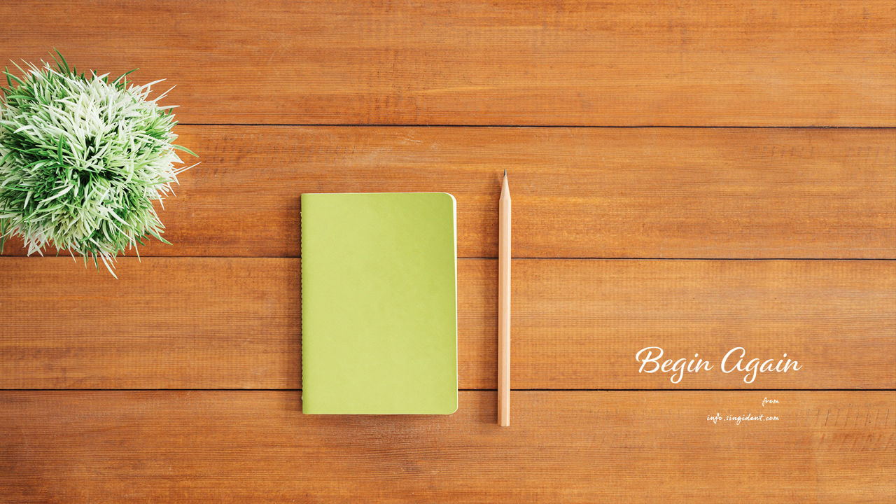 08 연두색 노트 C - Begin Again 가을배경화면