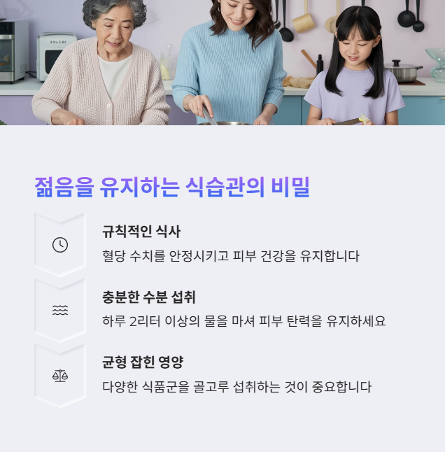 올바른 식습관, 젊음을 유지하는 비결