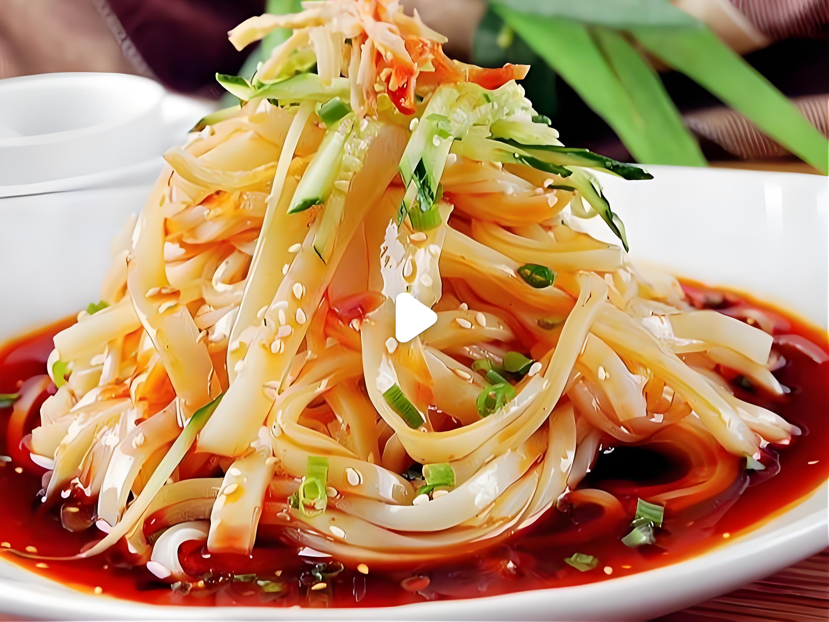 중국 음식 량피 사진