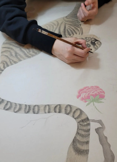 이하늬 그림 태교 흑호랑이 예비맘 호랑이 인스타그램