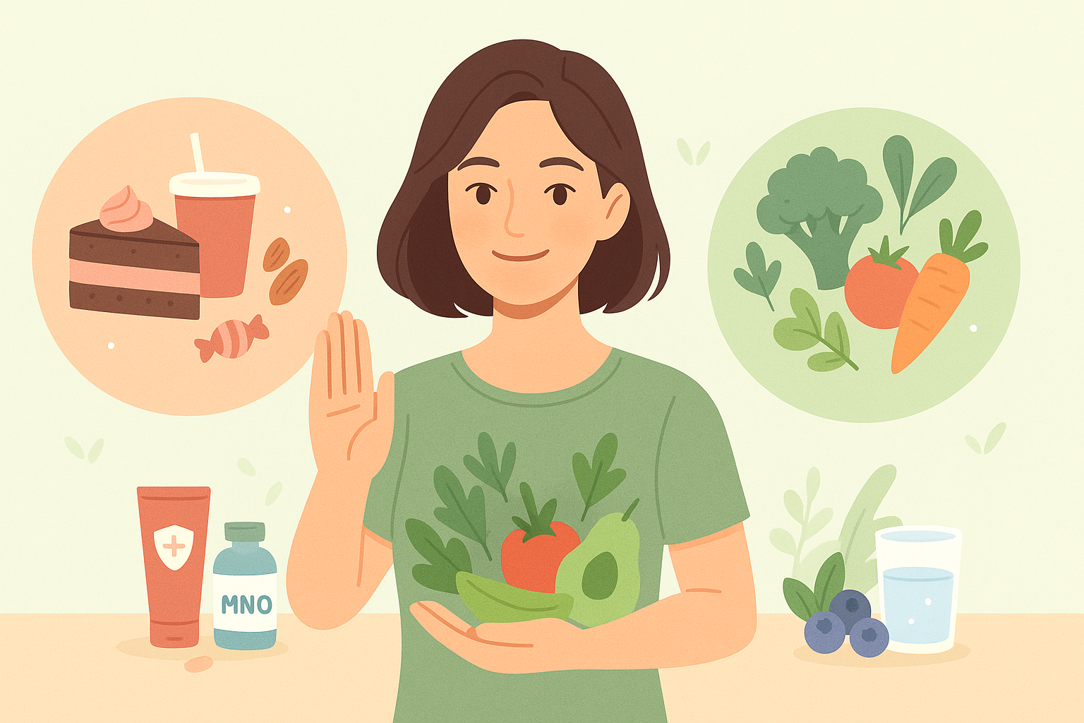 설탕 줄이기로 노화 예방하기 (당독소, 피부노화, 식단) 이미지