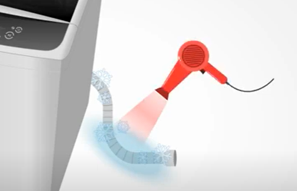 배수가 안되는 경우 급수 호스와 수도꼭지 녹이기 