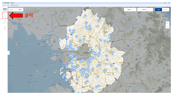 경기도 실시간 방문자 현황지도