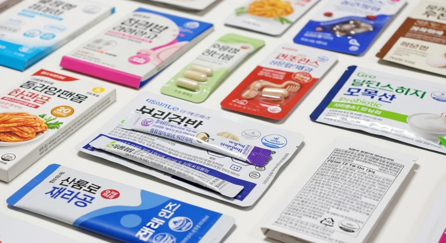 위장 보호 약과 유산균 보조제 이미지