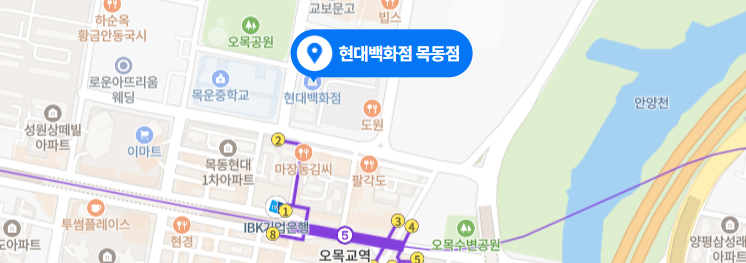 목동 현대백화점-지도