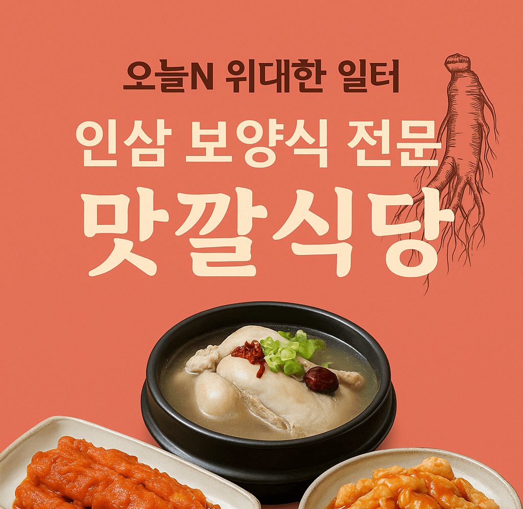 오늘N 2530회 위대한 일터 인삼 보양식 한 상 충남 금산 인삼요리 전문 맛깔식당