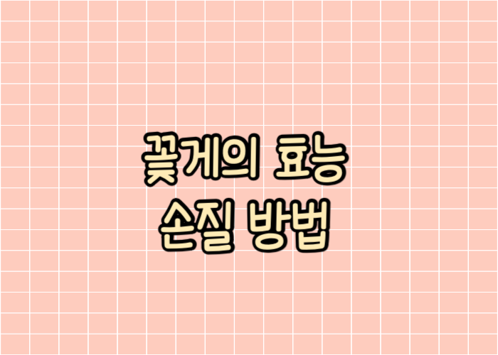 꽃게의 효능 손질방법 글자이미지