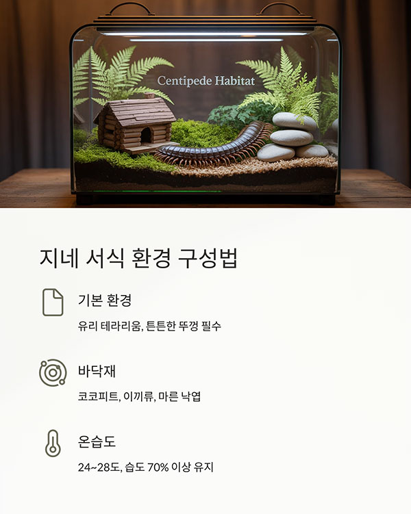 지네의 서식 환경은 어떻게 꾸며야 할까?