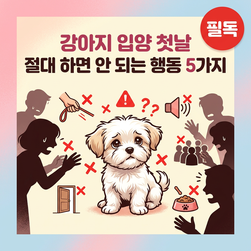 강아지 입양 첫날 절대 하면 안 되는 행동 5가지, 저도 다 했어요
