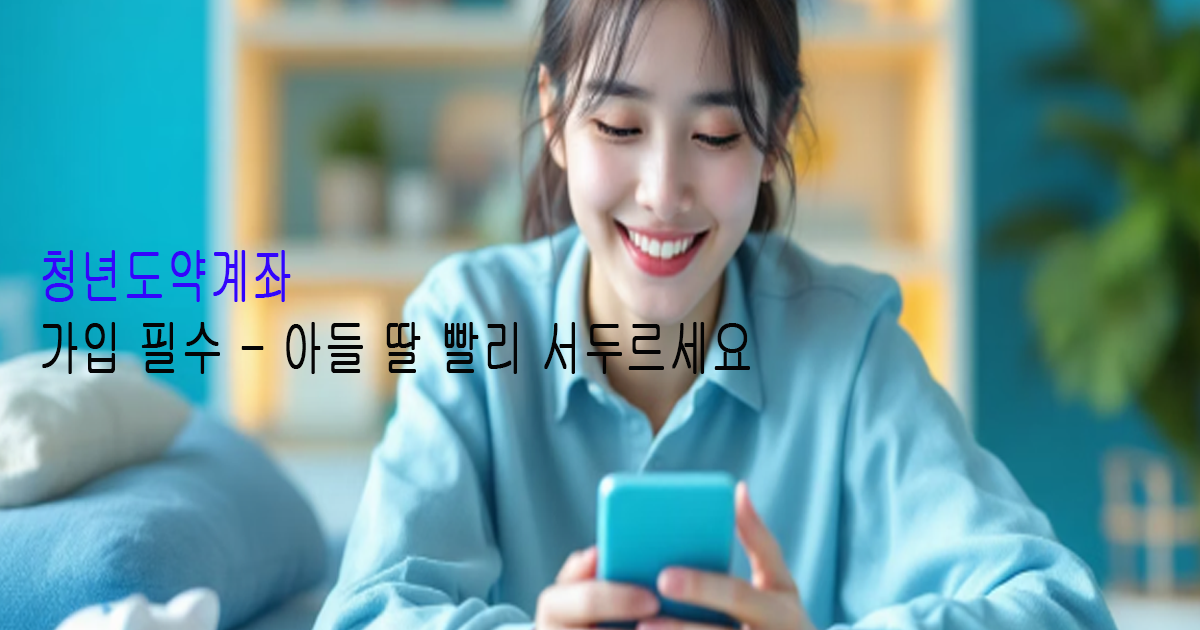 청년도약계좌로 목돈 준비를 돕는 정부 지원 적금 안내