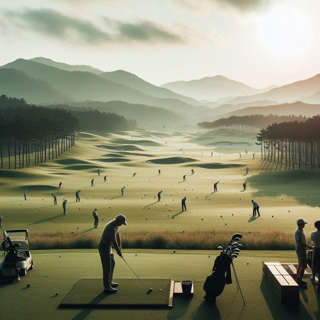 실외골프연습장 배경