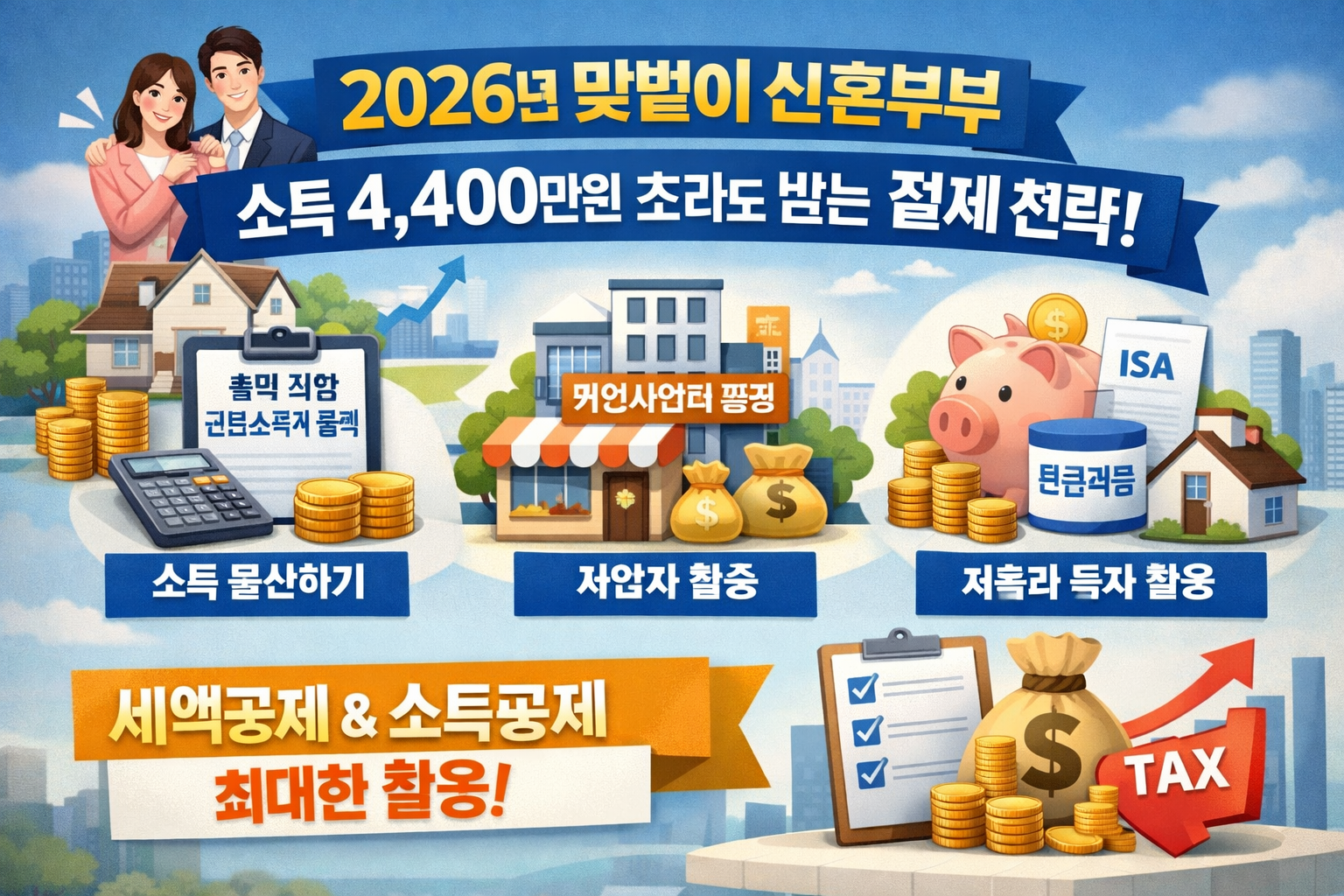 2026년 맞벌이 신혼부부 근로장려금, 4,400만원 기준 넘어도 가능한 절세 전략은 있을까?