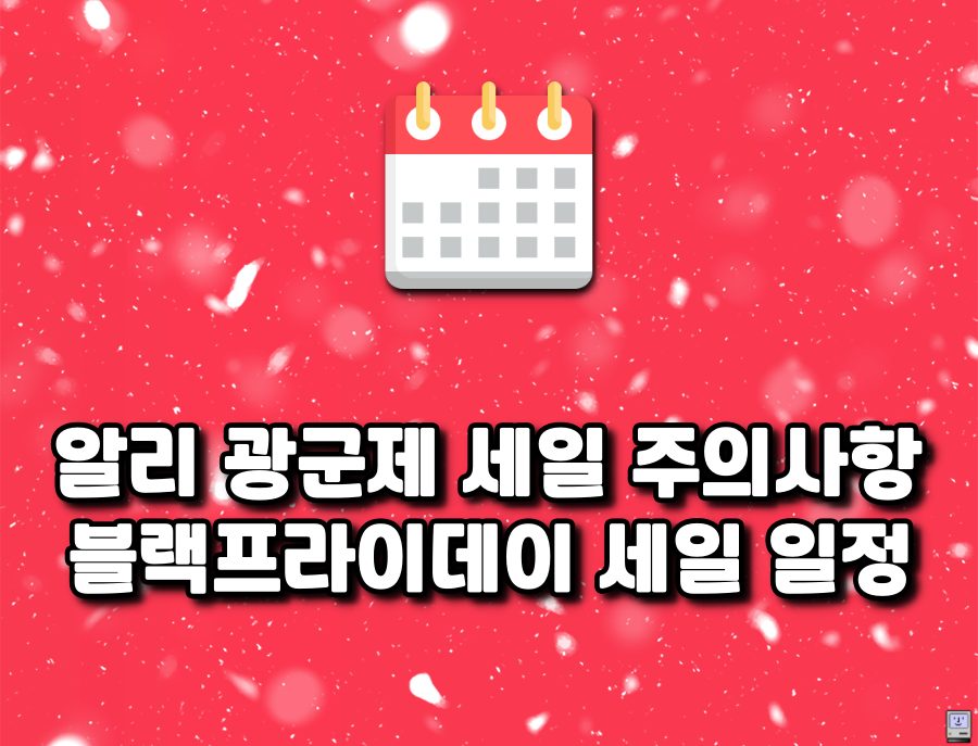 알리 11월 광군제 세일 주의사항