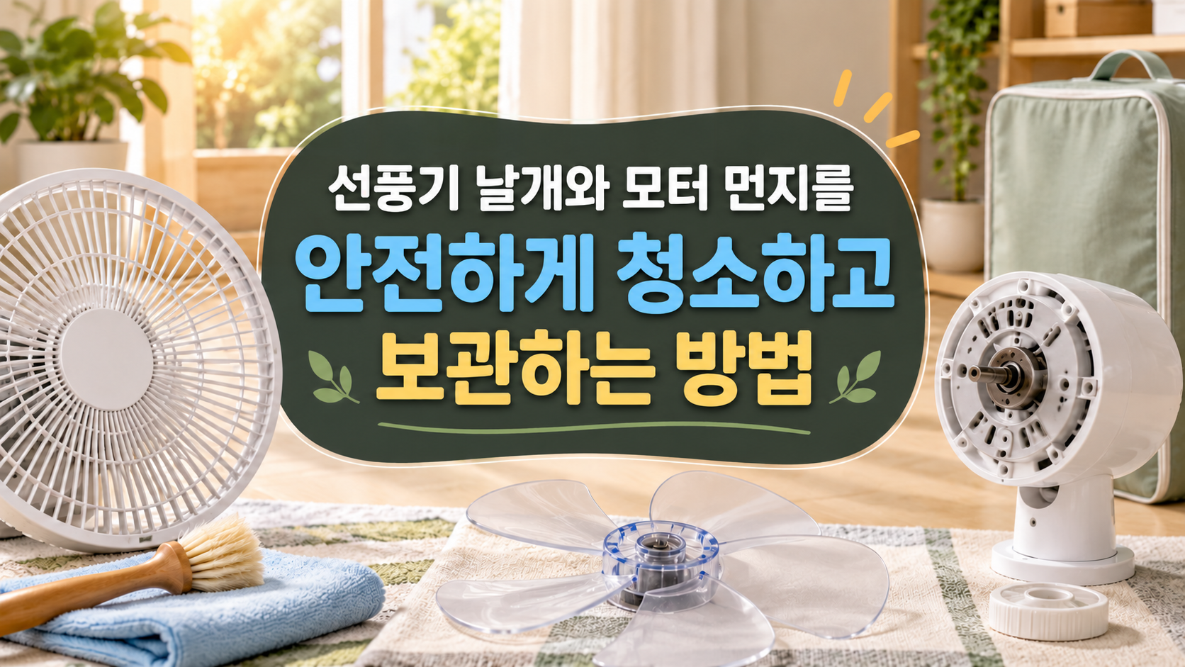 선풍기 날개와 모터 먼지를 안전하게 청소하고 보관하는 방법 총정리