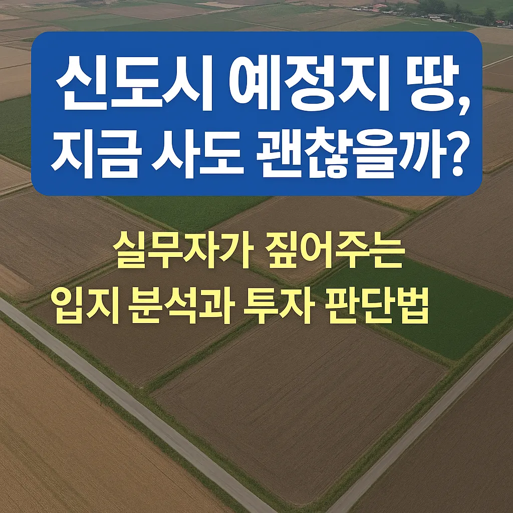 신도시_예정지_땅, 지금_사도_괜찮을까?_입지_분석과_투자_판단법