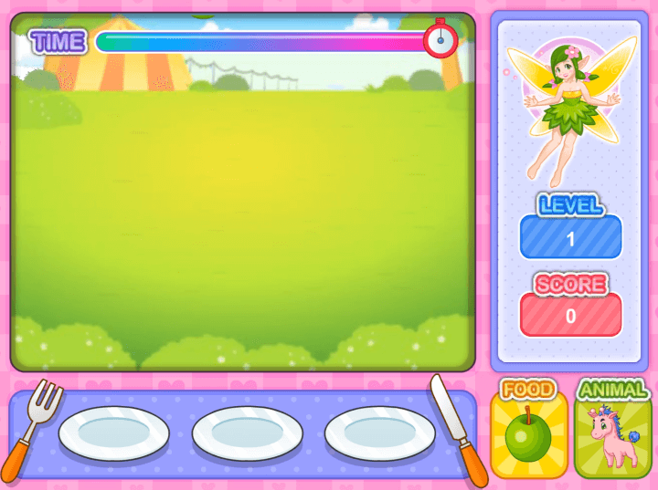 체리의-생일파티-중급-쥬니어네이버-플래시게임-시작-화면