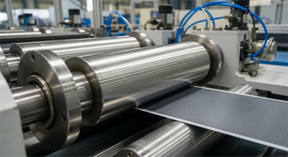 전극 시트가 지나는 배터리 코팅 장비의 기계 디테일 