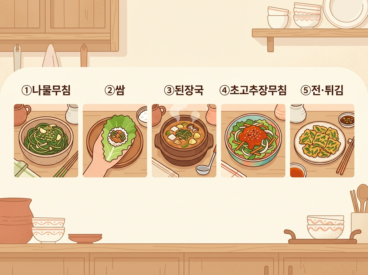 참나물 먹는 법 나물무침 봄나물 요리