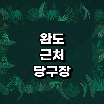 완도군 당구장