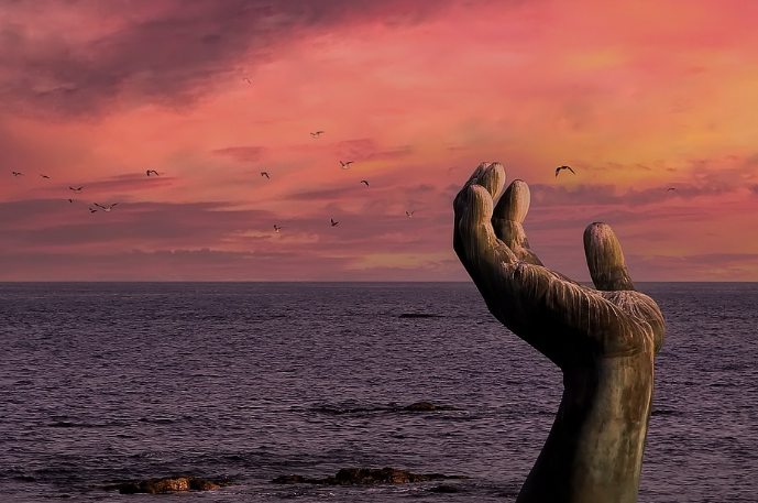 포항 호미곶 일몰 사진