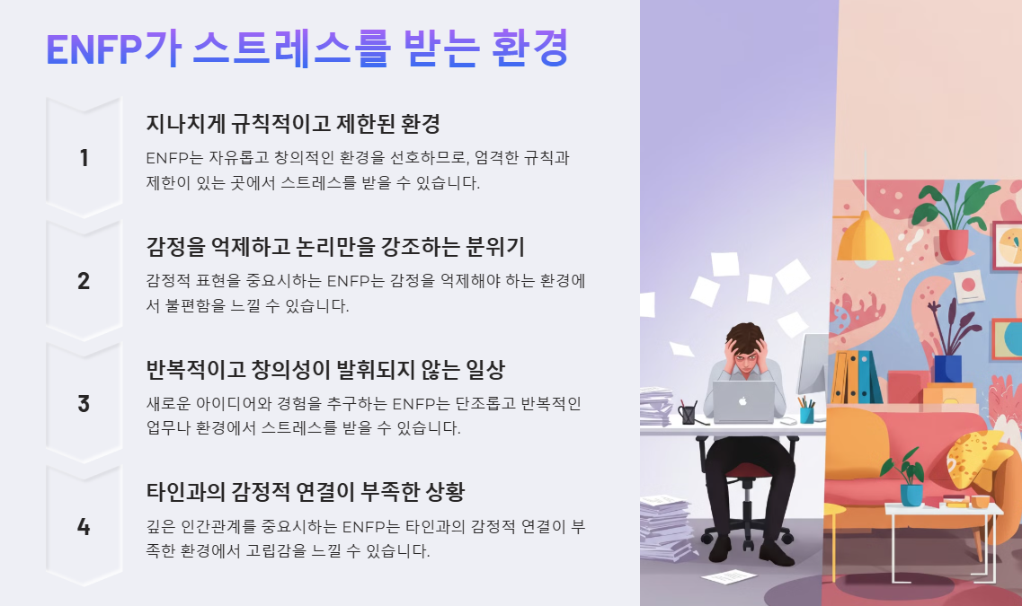 ENFP가 스트레스 받는 환경