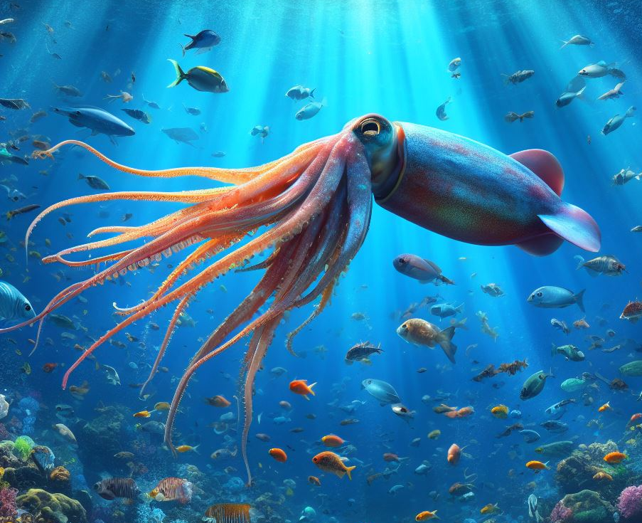 심해 오징어 사진