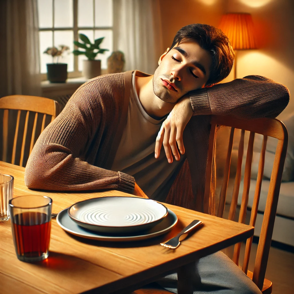 식후 졸림에 관한 사진