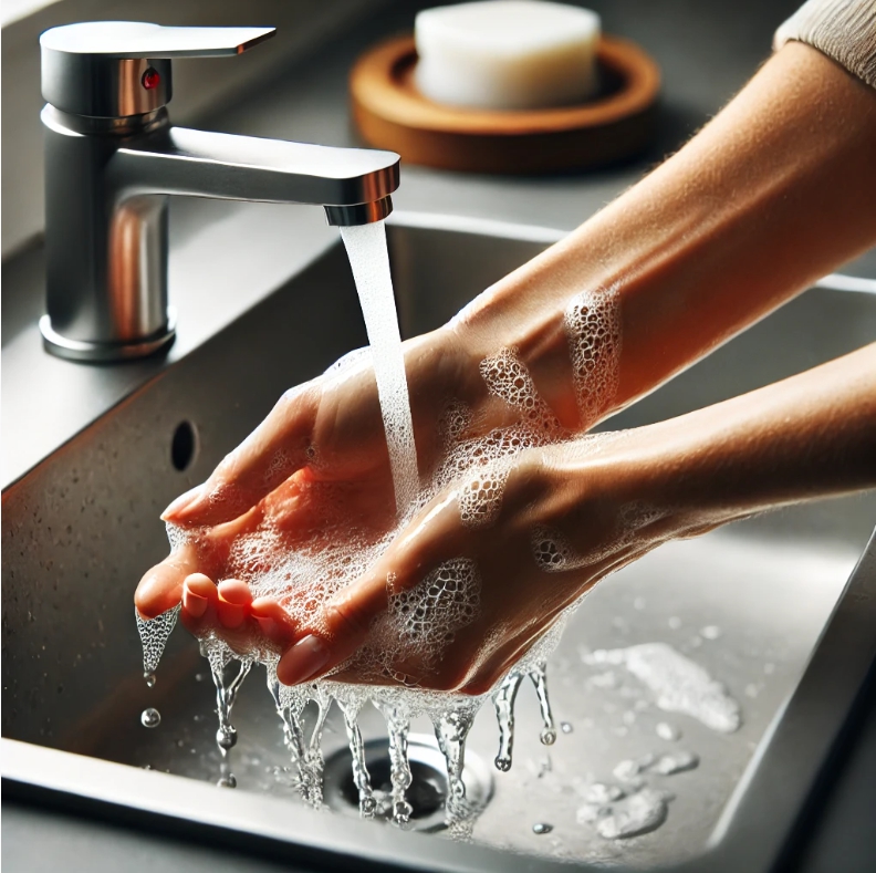 세면대에서-손-씻는-사람의-모습