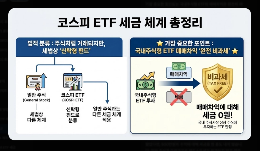 코스피 ETF 세금 총정리 [2026년 최신] 증권거래세 부활&middot;배당소득세&middot;종합과세 피하는 법