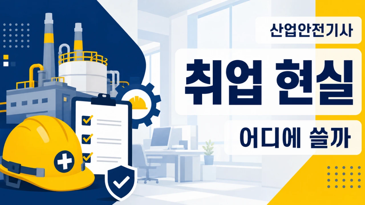 산업안전기사 취업처와 안전관리자 업무를 정리한 대표 이미지