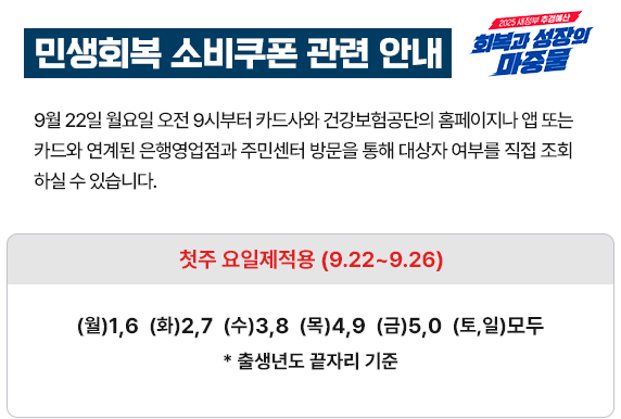 민생회복 소비쿠폰 2차 지급 신청 방법과 대상 총정리