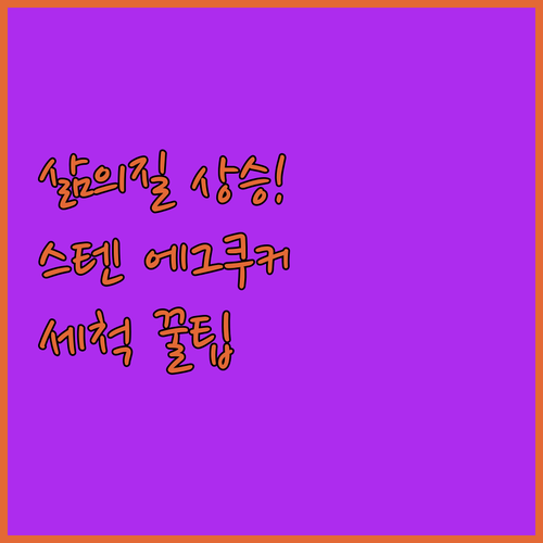 스테인리스 에그쿠커 가성비 장점과 세..