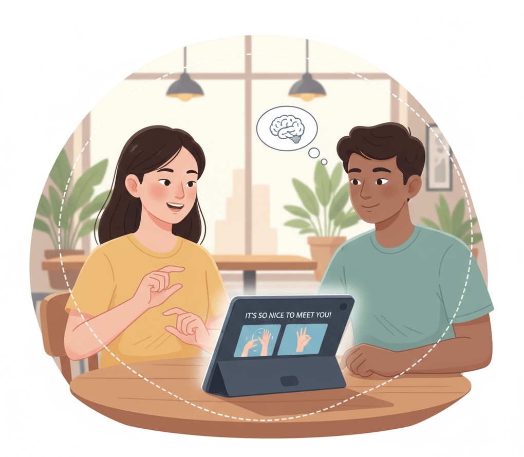 AI 수화 번역을 통한 소통