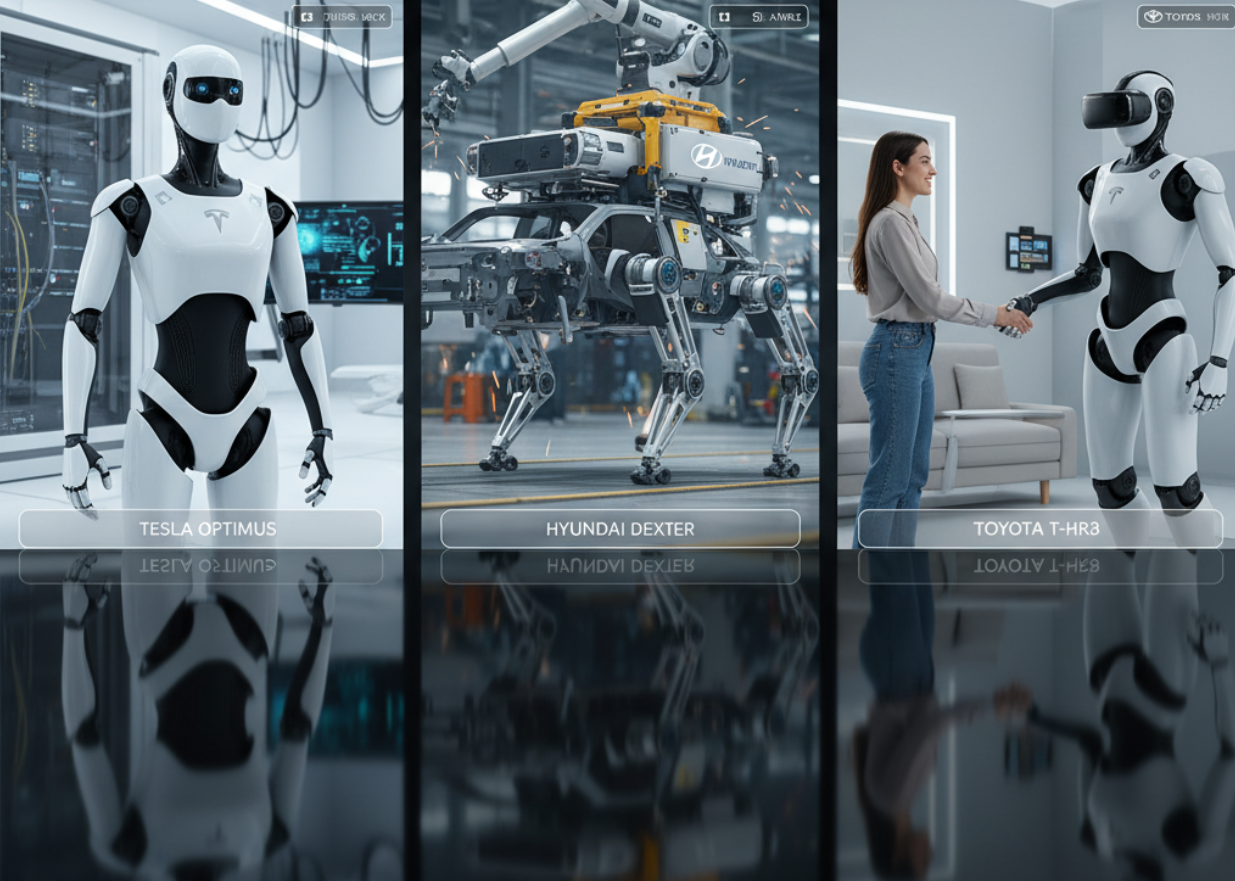 미래를 엿보다: 현대차, 도요타, 테슬라의 휴머노이드 로봇 전쟁