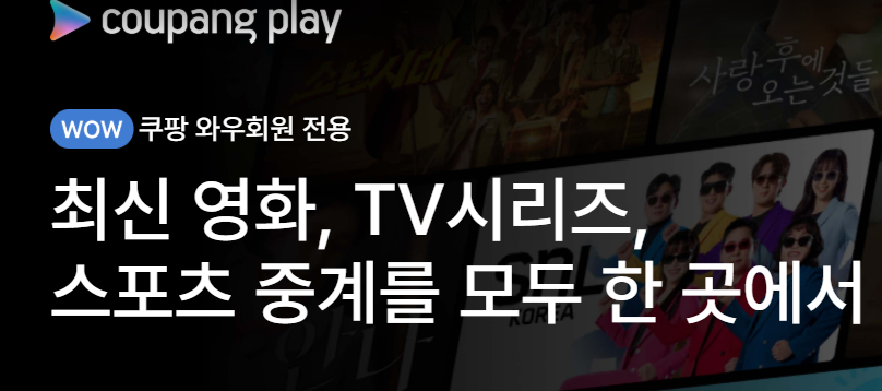 쿠팡 플레이 이용방법