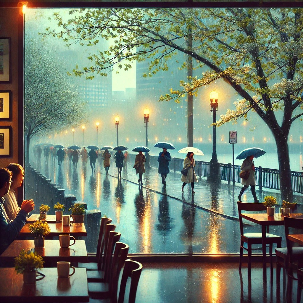 보스턴의 4월 비 오는 날