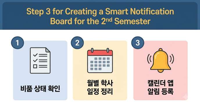 2학기 스마트 알림판 3단계 인포그래픽
