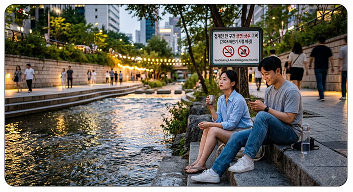 청계천 음주·흡연 시 과태료 10만 원? 2026년 하반기 달라지는 청계천 이용 수칙 총정리