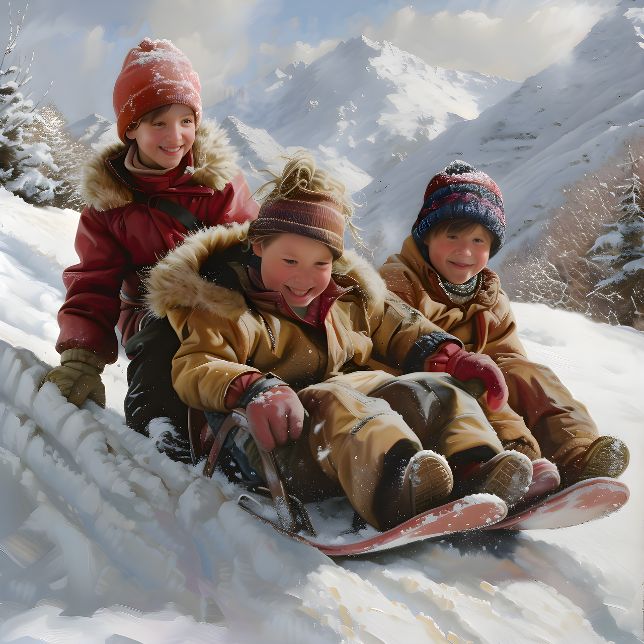 눈썰매장과 관련된 사진