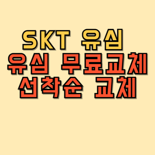 SK유심 SKT유심 무료 교체 선착순 교체