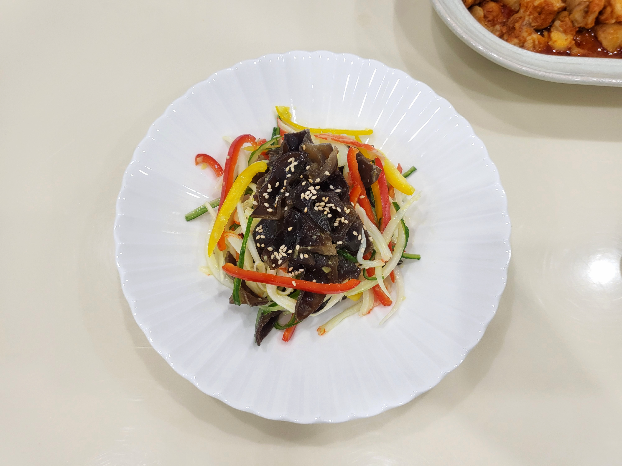 목이버섯 겨자소스 무침