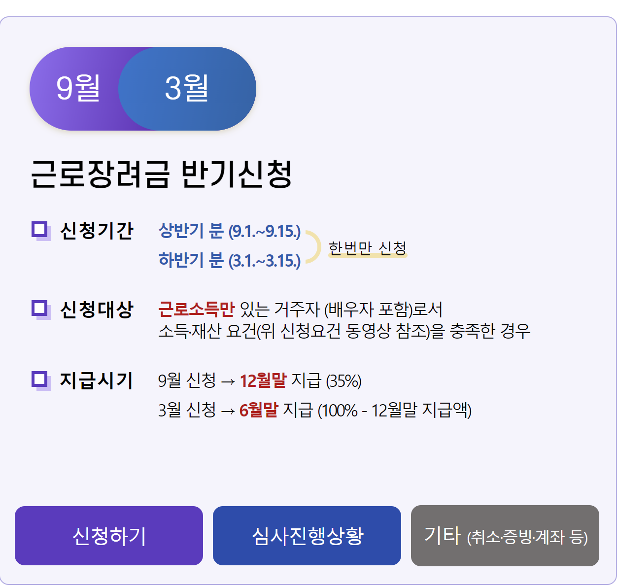 근로장려금반기신청