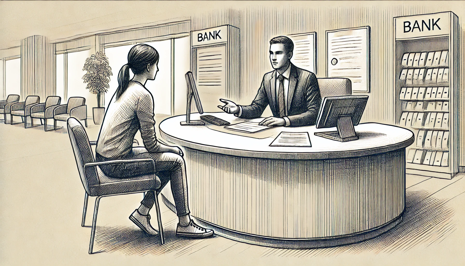 은행 상담중 사진