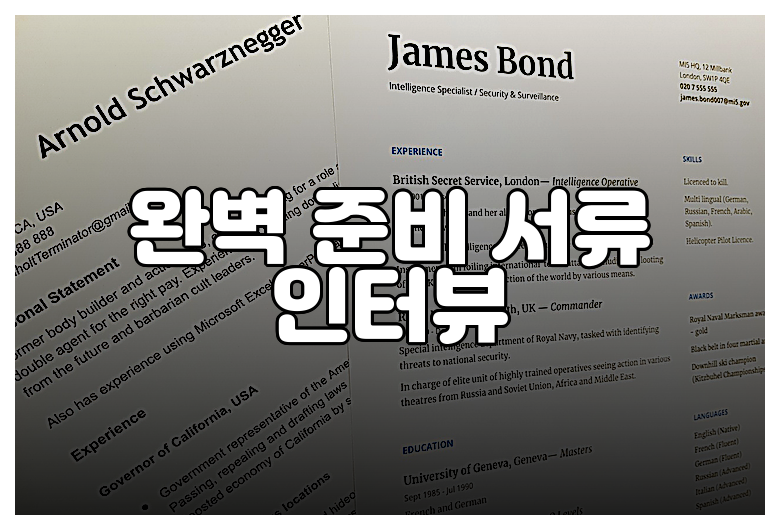 완벽 준비 서류 인터뷰