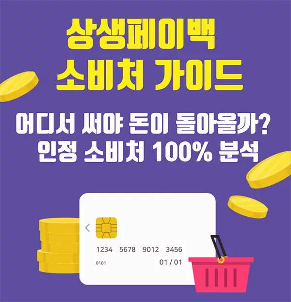 상생페이백 소비처 가이드: 어디서 써야 돈이 돌아올까? 인정 소비처 100% 분석