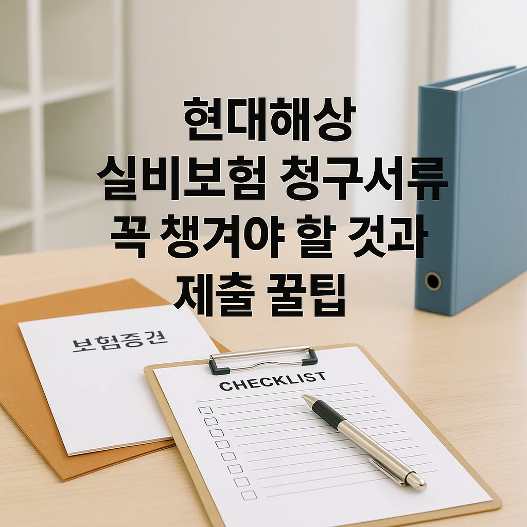 현대해상 실비보험 청구서류 꼭 챙겨야 할 것과 제출 꿀팁